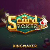 Five Card Poker artwork with a fanned poker hand