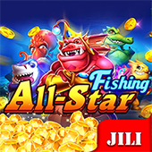 All Star Fishing artwork with an angler and trophy fish