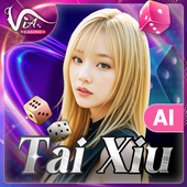 Blockchain Tai Xiu artwork with three dice and blocks