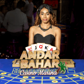 Casino Marina Andar Bahar artwork with an andar bahar board
