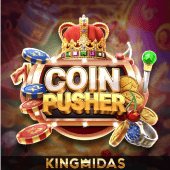 Coin Pusher artwork with a cascade of coins