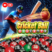 Cricket Ball Roulette artwork with a cricket ball wheel