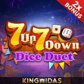 Dice Duet artwork with a pair of tumbling dice