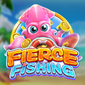 Fierce Fishing artwork with a shark and harpoon