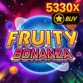 Fruity Bonanza artwork with candy fruit symbols