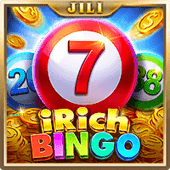 Irich Bingo artwork with a bingo card and lucky balls