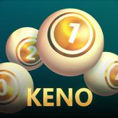 Keno artwork with a numbered ticket grid