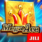 Mega Ace artwork with golden poker card royals